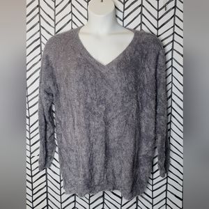 Torrid shaggy sweater,  size 3 , grey